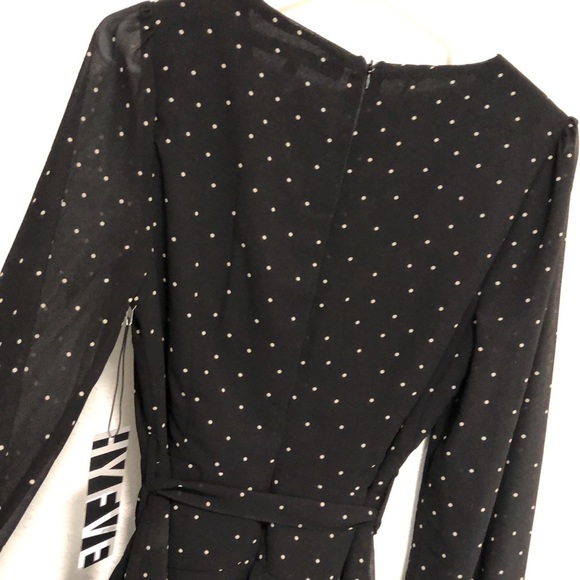NWT HYFVE black and white polka dot dress! Size M - Picture 7 of 7